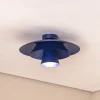 Loftlampe Plato, mørkeblå, metal, Ø 38 cm, E27