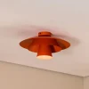 Loftlampe Plato, orange, metal, Ø 38 cm, E27