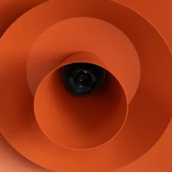 Loftlampe Plato, orange, metal, Ø 38 cm, E27