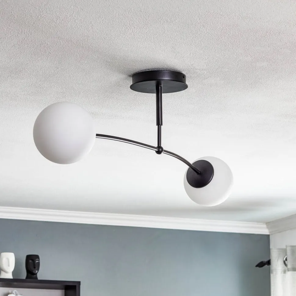 Loftlampe Pregos 2, 2 lyskilder, sort