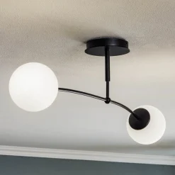 Loftlampe Pregos 2, 2 lyskilder, sort
