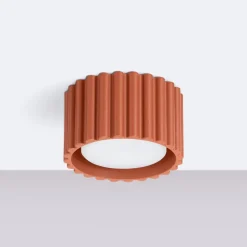 Loftlampe RIBLA, okker, Ø 10 cm, metal, GX53