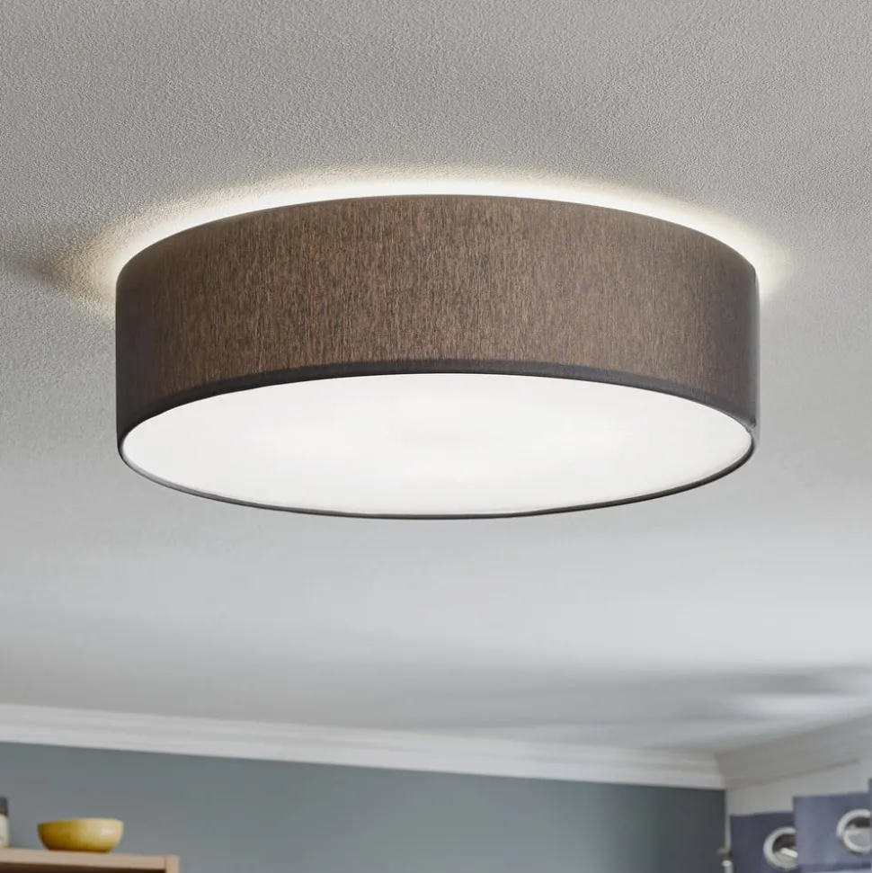 Loftlampe Rondo, grå Ø 45 cm