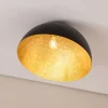Loftlampe Sfera, Ø 50 cm, sort/guld