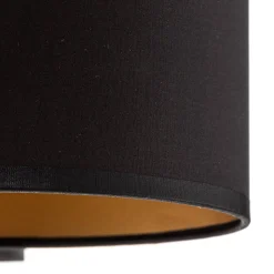 Loftlampe Soho cylindrisk 3 lyskilder sort/guld