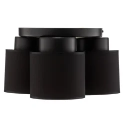 Loftlampe Soho cylindrisk 3 lyskilder sort/guld