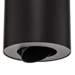 Loftlampe sæt, drejelig, sort