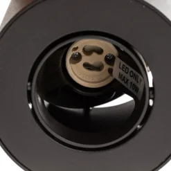 Loftlampe sæt, drejelig, sort