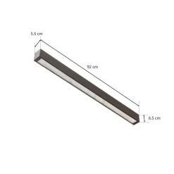 Loftlampe Straight sort 92 cm