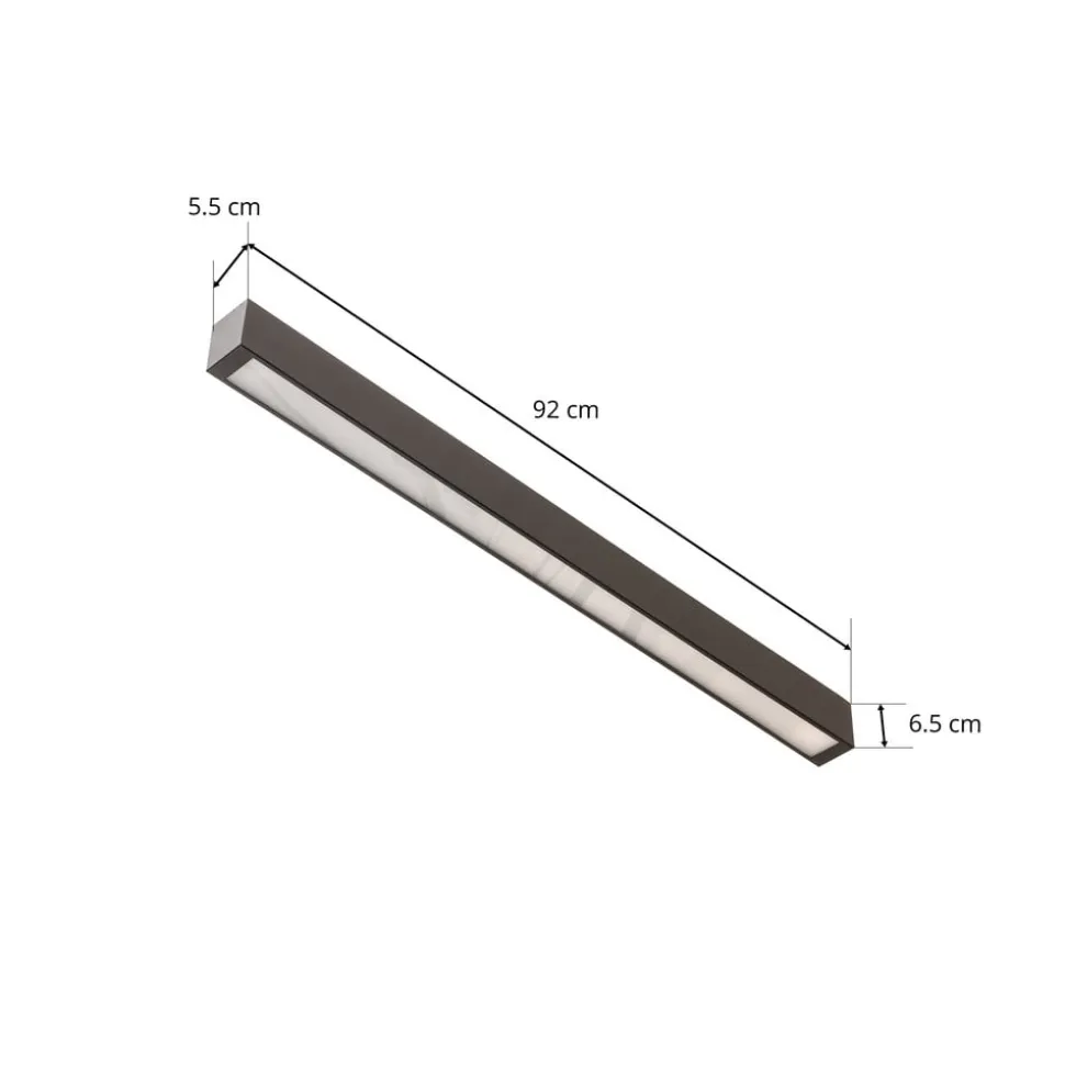 Loftlampe Straight sort 92 cm