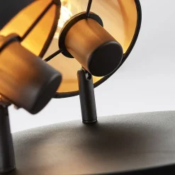 Loftlampe Vasilia i sort og guld, 3 lyskilder.