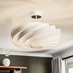 Loftlampe Vento, hvid, Ø 60 cm, metal, E27