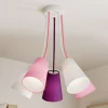 Loftlampe Wire Kids 5 lyskilder, hvid/pink/violet