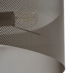 Loftlampe Zofia, kaffebrun, metal, Ø 50 cm, 3 lyskilder, E27