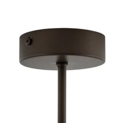 Loftlampe Zofia, kaffebrun, metal, Ø 50 cm, 3 lyskilder, E27