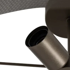 Loftlampe Zofia, kaffebrun, metal, Ø 50 cm, 3 lyskilder, E27