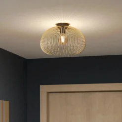 Loftslampe Venezuela, skærm lavet af gyldne stænger