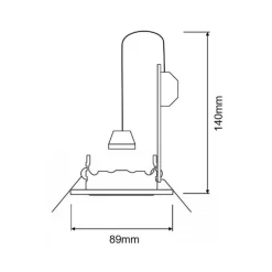 Loftsmonteret ring GU10 uden pære, sort