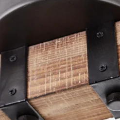 Loftspot Decca, længde 78 cm, sort/træ, 4-lys.