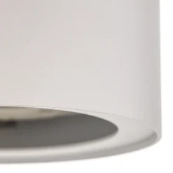 Loftspot Flea i stål, hvid