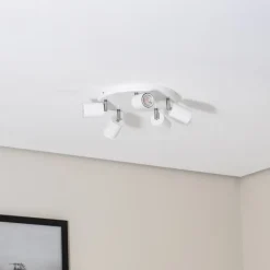 Loftspot Fun, hvid, Ø 30 cm, justerbar, GU10