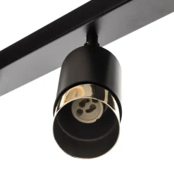 Loftspot Kumo sort/guld med 4 lyskilder