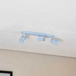 Loftspot Livia, lyseblå, 52 cm, 3 lyskilder, metal, GU10