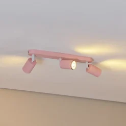 Loftspot Livia, lyserød, 52 cm, 3 lyskilder, metal, GU10