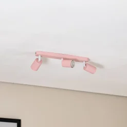 Loftspot Livia, lyserød, 52 cm, 3 lyskilder, metal, GU10