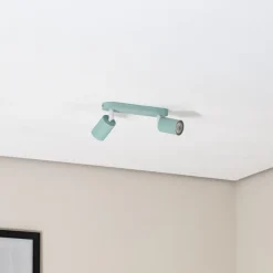 Loftspot Livia, mintgrøn, 35 cm, 2 lyskilder, metal, GU10