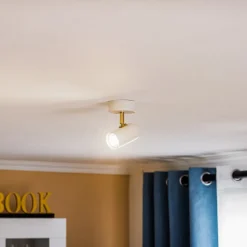 Loftspot Lund i hvid, 1 lyskilde