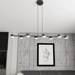 Loftspot Megara, længde 100 cm, metal, 8 lyskilder.