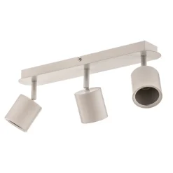 Loftspot Modo i stål, hvid, 3 lyskilder