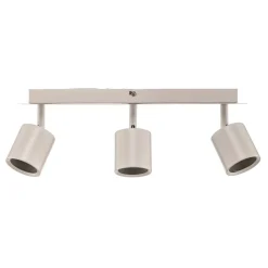 Loftspot Modo i stål, hvid, 3 lyskilder