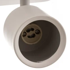 Loftspot Modo i stål, hvid, 3 lyskilder