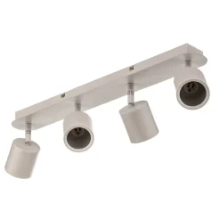 Loftspot Modo i stål, hvid, 4 lyskilder