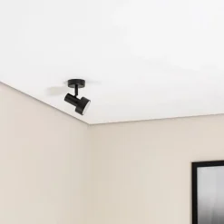 Loftspot Mona, 1 lyskilde, sort, bevægelig, stål