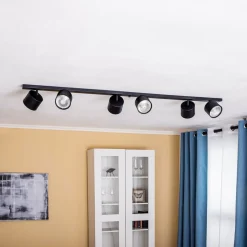 Loftspot 1047PL_K, 6 lyskilder, sort