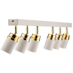 Loftspot Rondo hvid/guld 6 lyskilder