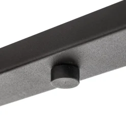 Loftspot Square, sort, 4 lyskilder lineært