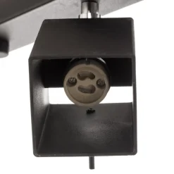 Loftspot Square, sort, 4 lyskilder lineært