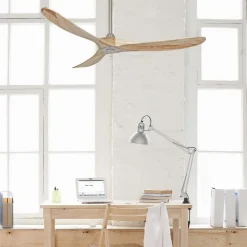 Loftventilator Eco Genuino 152 krom/lyst træ