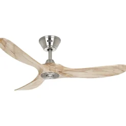 Loftventilator Eco Genuino 122 krom/lyst træ