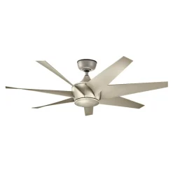 Loftventilator Lehr2, IP44, sølv antik, Ø 137 cm