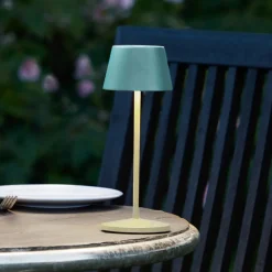 LOOM DESIGN LED genopladelig bordlampe Modi Micro, IP65 grøn-grå