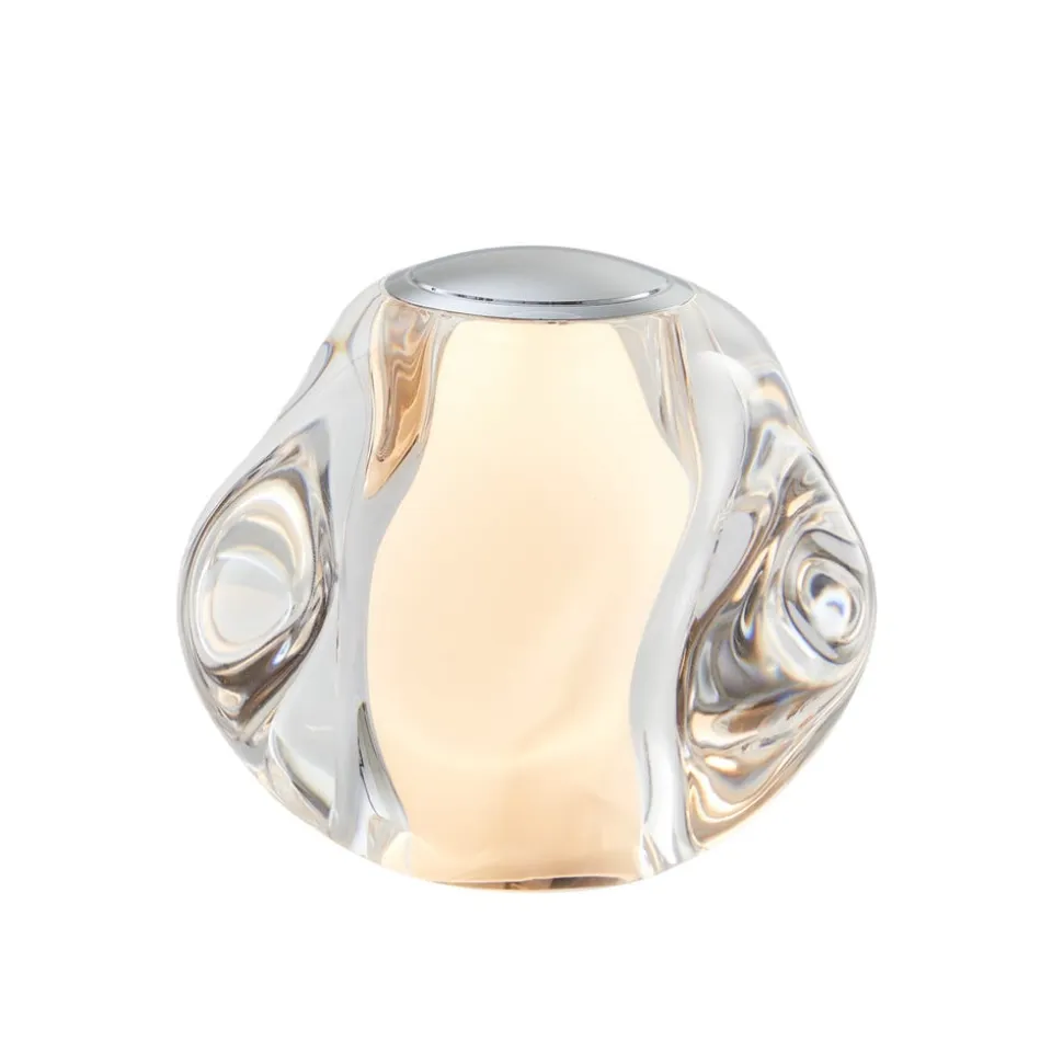 LOOM DESIGN LED-bordlampe Ice Ball, krom, Ø 10,5 cm