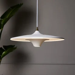 LOOM DESIGN LED-hængelampe Moja, Ø 35 cm, hvid