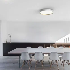 LOOM DESIGN LED-loftlampe Lucia, hvid/guldfarvet Ø 60 cm