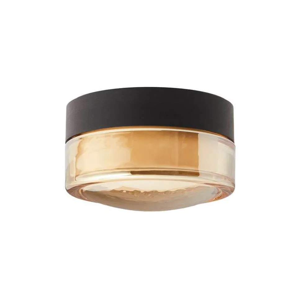 LOOM DESIGN LED-loftslampe Otto Convex, ravfarvet, IP65