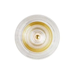 LOOM DESIGN LED-væglampe Glow guldfarvet/klar Ø 16 cm akryl